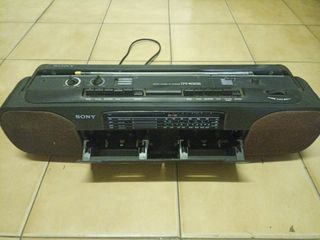 Sony CFM-155 Portable AM/FM Radio Cassette Player/Recorder BoomBox