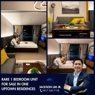 Special Offer at 10.8M Only! Rare 1 Bedroom Unit facing Uptown Mall in One Uptown Residences, BGC Taguig for sale!