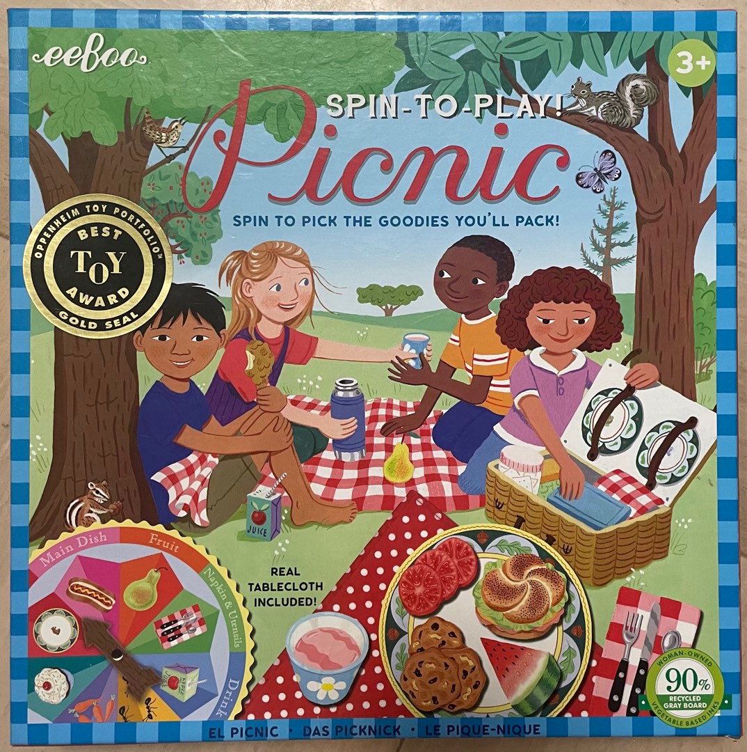 Spin to place Picnic board game, Hobbies & Toys, Toys & Games on