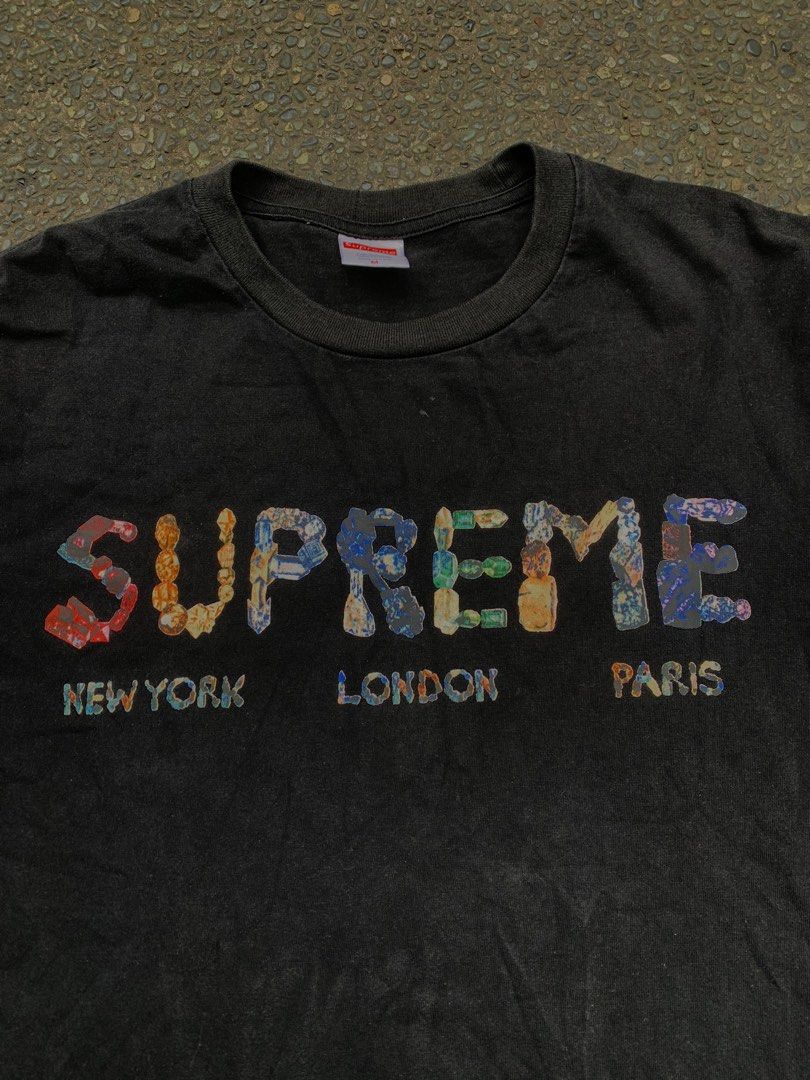 Supreme rocks tee black clearance