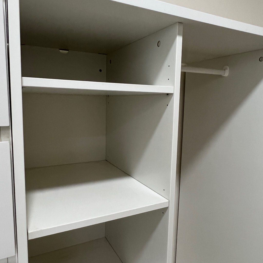SYVDE Ikea White Open Wardrobe, Furniture & Home Living, Furniture, Shelves, Cabinets & Racks on ...