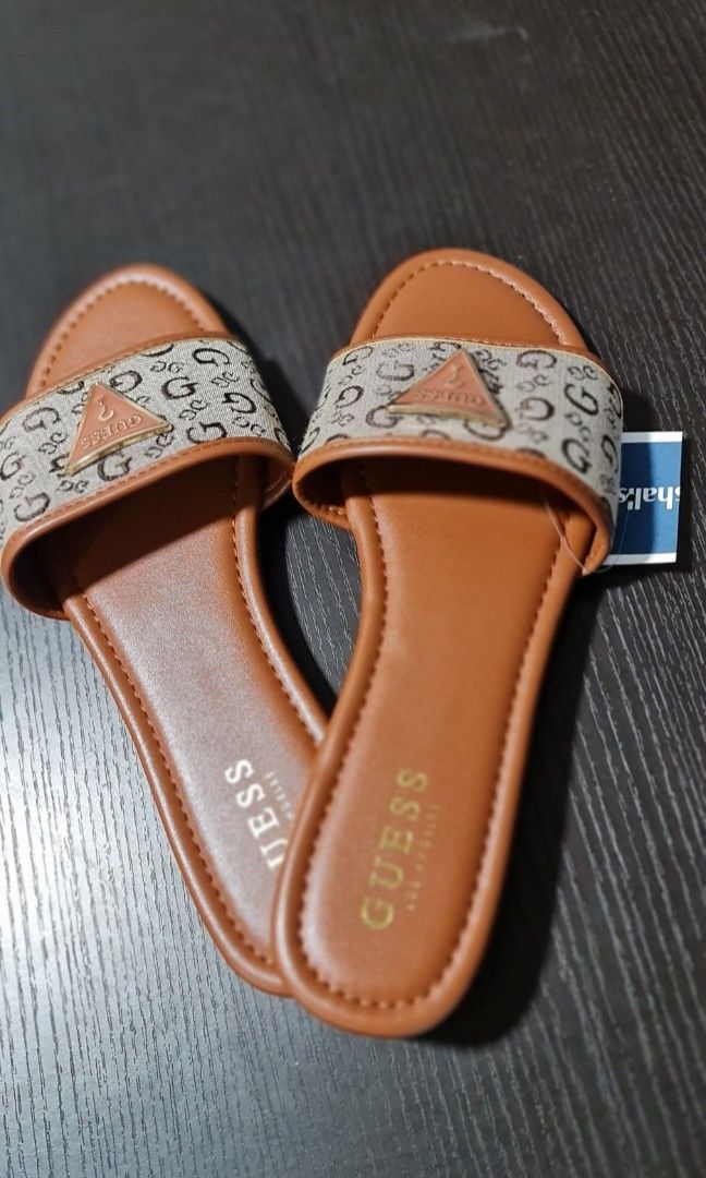 Guess tan sandals best sale
