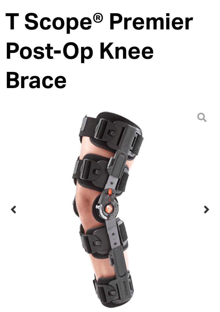 Breg T Scope® Premier Post-Op Knee Brace, Health & Nutrition, Braces,  Support & Protection on Carousell