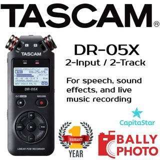 TASCAM DR-05X 2-Input / 2-Track Portable Audio Recorder with Onboard Stereo Microphone