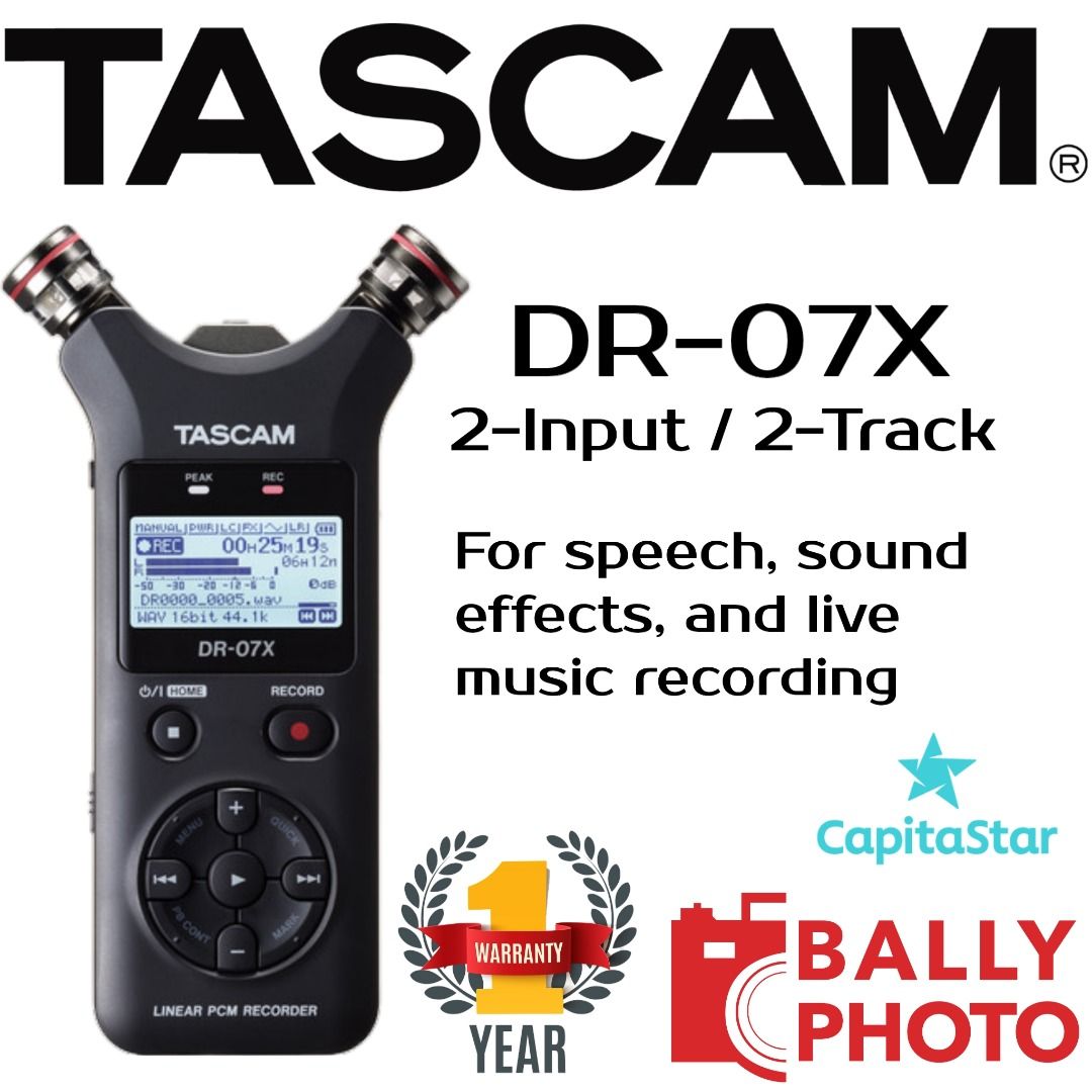 TASCAM DR-07X Stereo Handheld Recorder
