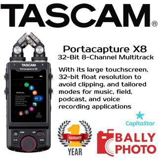 TASCAM Portacapture X8 32-Bit 8-Channel Multitrack Field Recorder