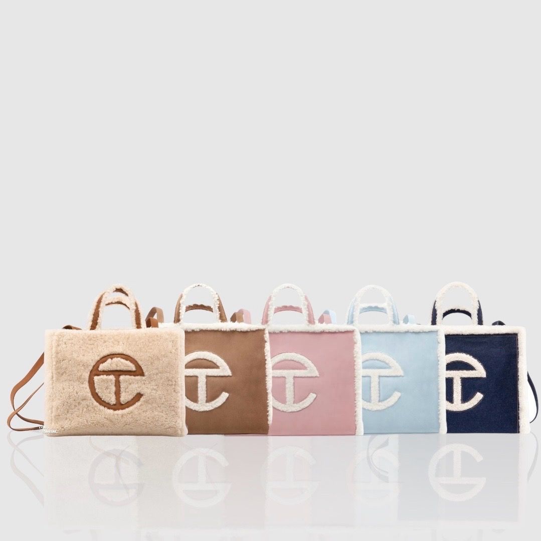 Telfar x Ugg Tote Bag (Preorder) (Category: Luxury Bags & Wallets) located in Manila. Submitted by designerarchives.ph (Listing ID 1267155606, Image 2). Description: Colors: Brown, White, Light Blue, Pink, Denim Blue Small - 12k Medium - 13 500 Actual photo of brown small is uploaded from previous transaction. Eta: 10-15 days 50% dp required Buyer will shoulder local sf Shipping: NCR - Grab/Lalamove Provincial - LBC.