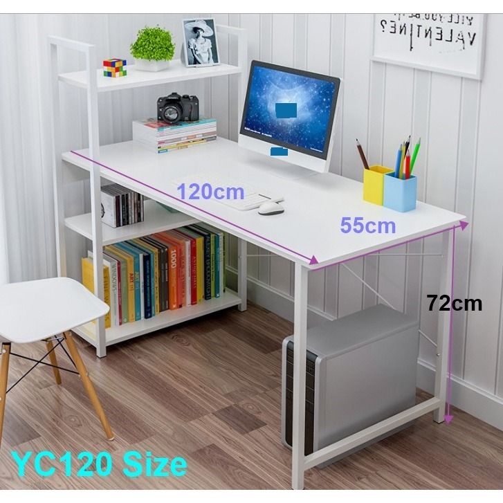 Computer Study Table With Bookshelves, Furniture & Home Living ...