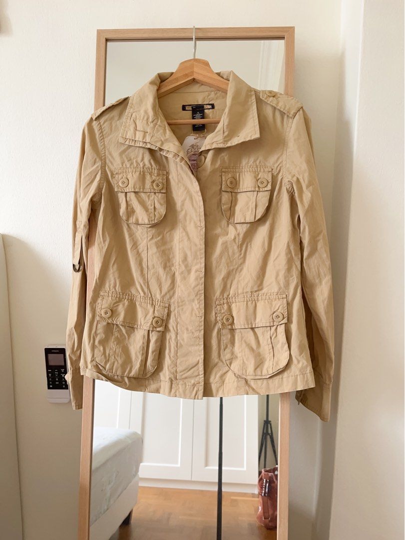 thrifted polo ralph lauren 90s era downtown pinterest girl button up cargo jacket