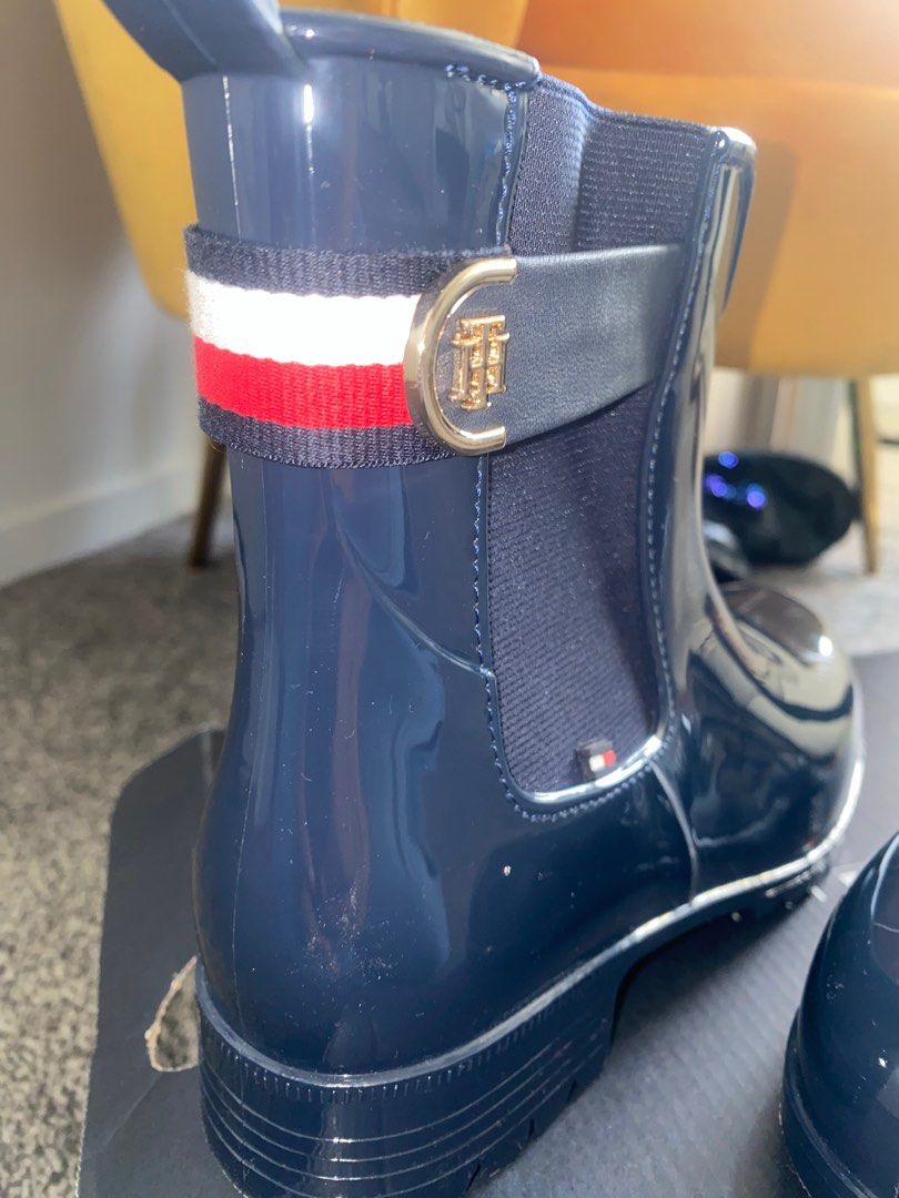 Tommy Hilfiger Navy Blue Boots Women s Fashion Shoes on Carousell
