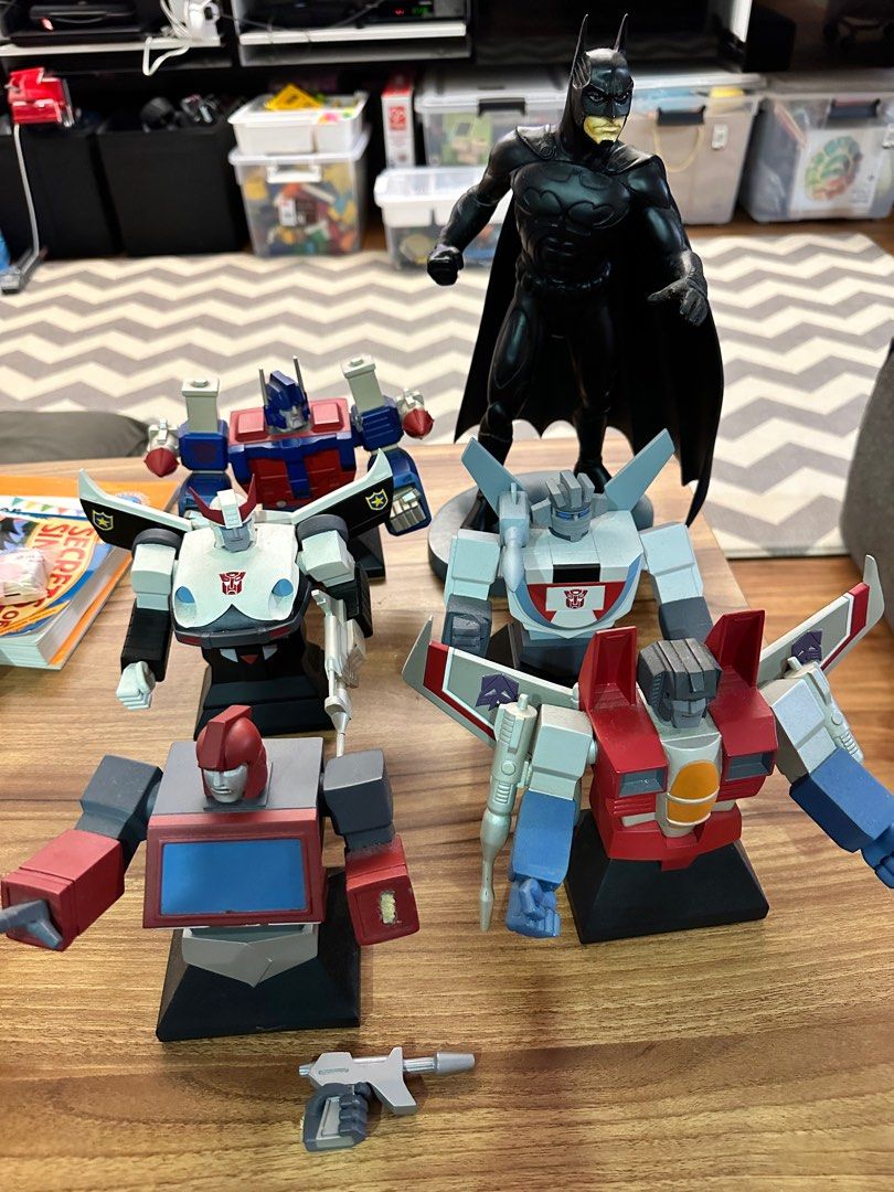 Transformers Hard Hero Bust Batman Statue Lot, Hobbies & Toys, Toys