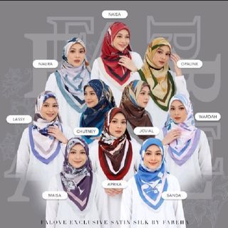 Tudung bawal satin