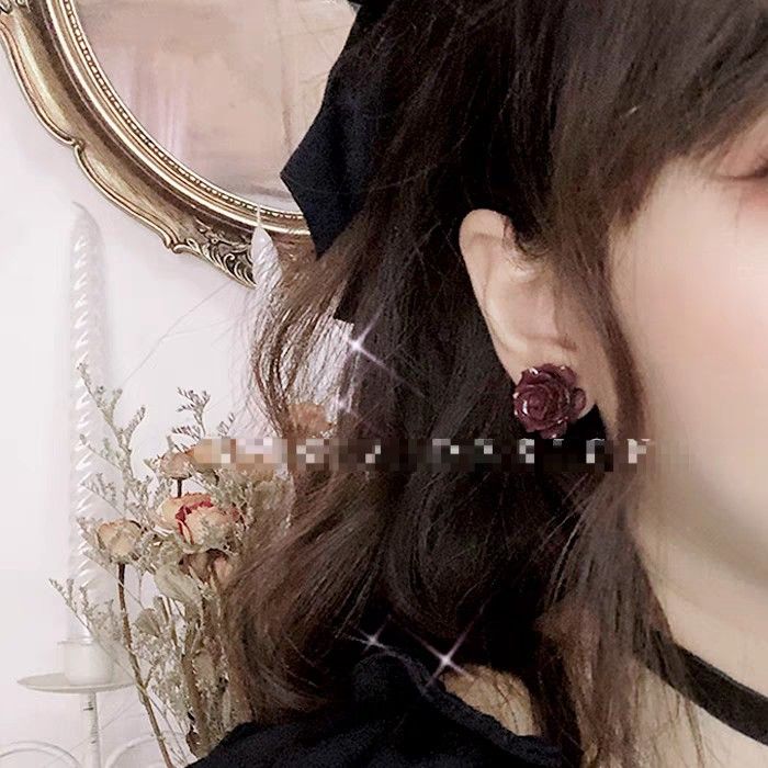 Red acrylic earrings hot sale