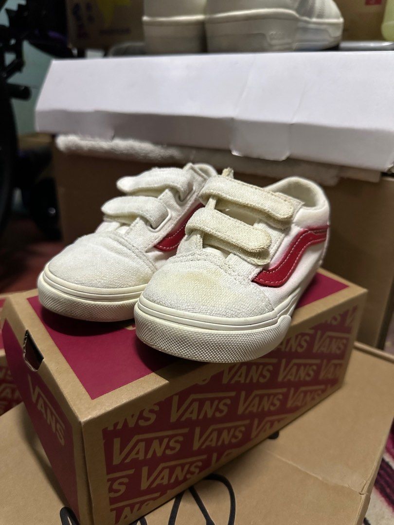 Marshmallow velcro vans best sale