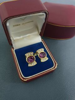 Vintage amethyst earrings from Japan