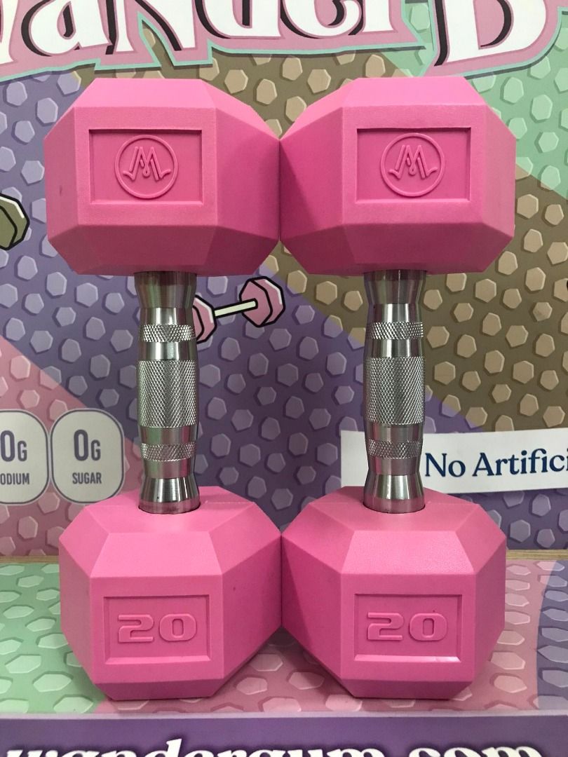 Wandergym 20Lbs Wanderbar Hex Dumbbells (Product Pull out) (Category: Weights & Dumbbells) located in Paranaque City. Submitted by accwander16596 (Listing ID 1267051167, Image 1). Description: We don’t want to put perfectly usable dumbbells to waste. These dumbbells are perfectly imperfect– they have a little bit of extra character ( just like a birthmark) which makes them even more unique. P.S. We’re giving them a chance to be with someone who w