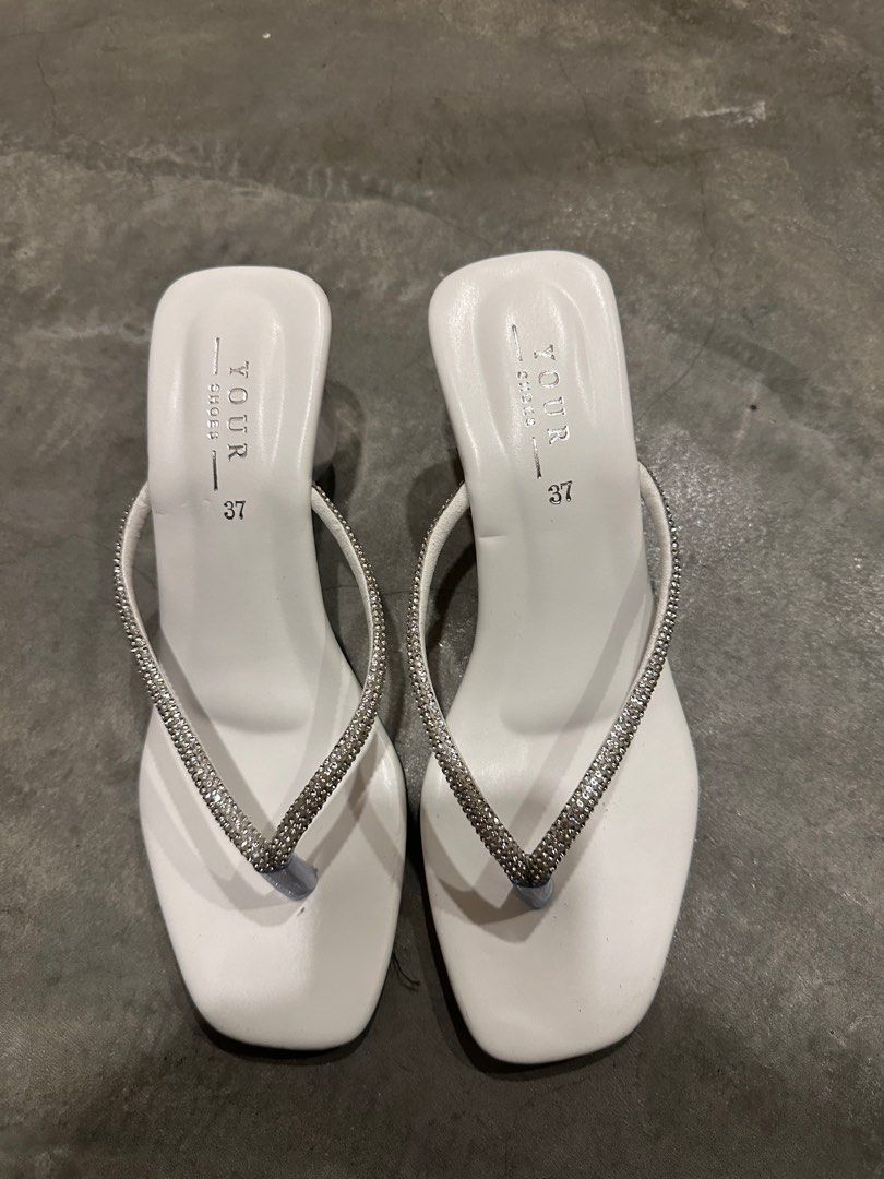 White diamond outlet heels