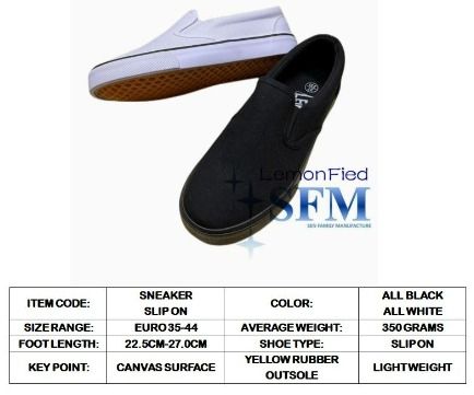 White Slip On Size 35 45 Sneakers Canvas School Shoes black Men