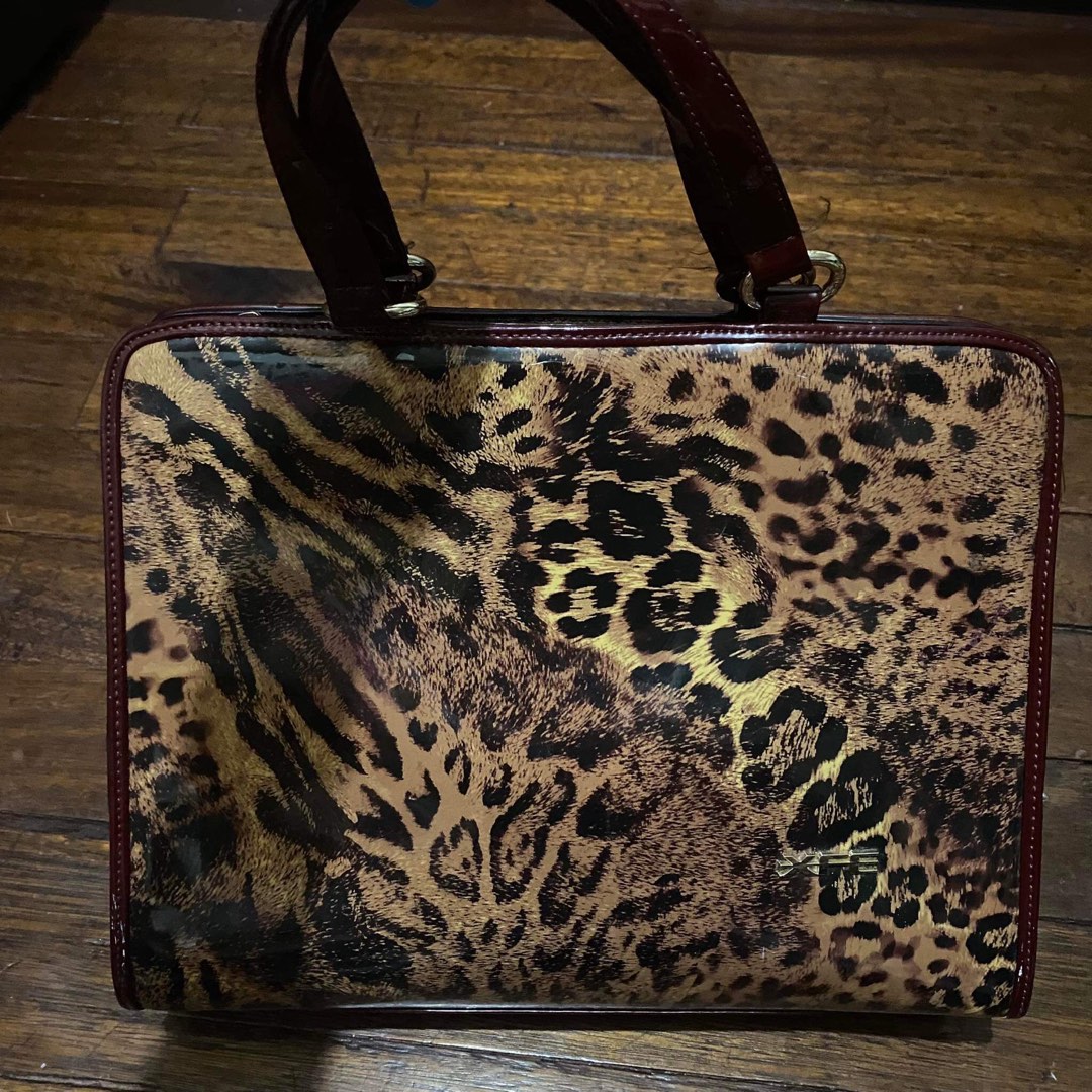 Real leopard fur clearance purse