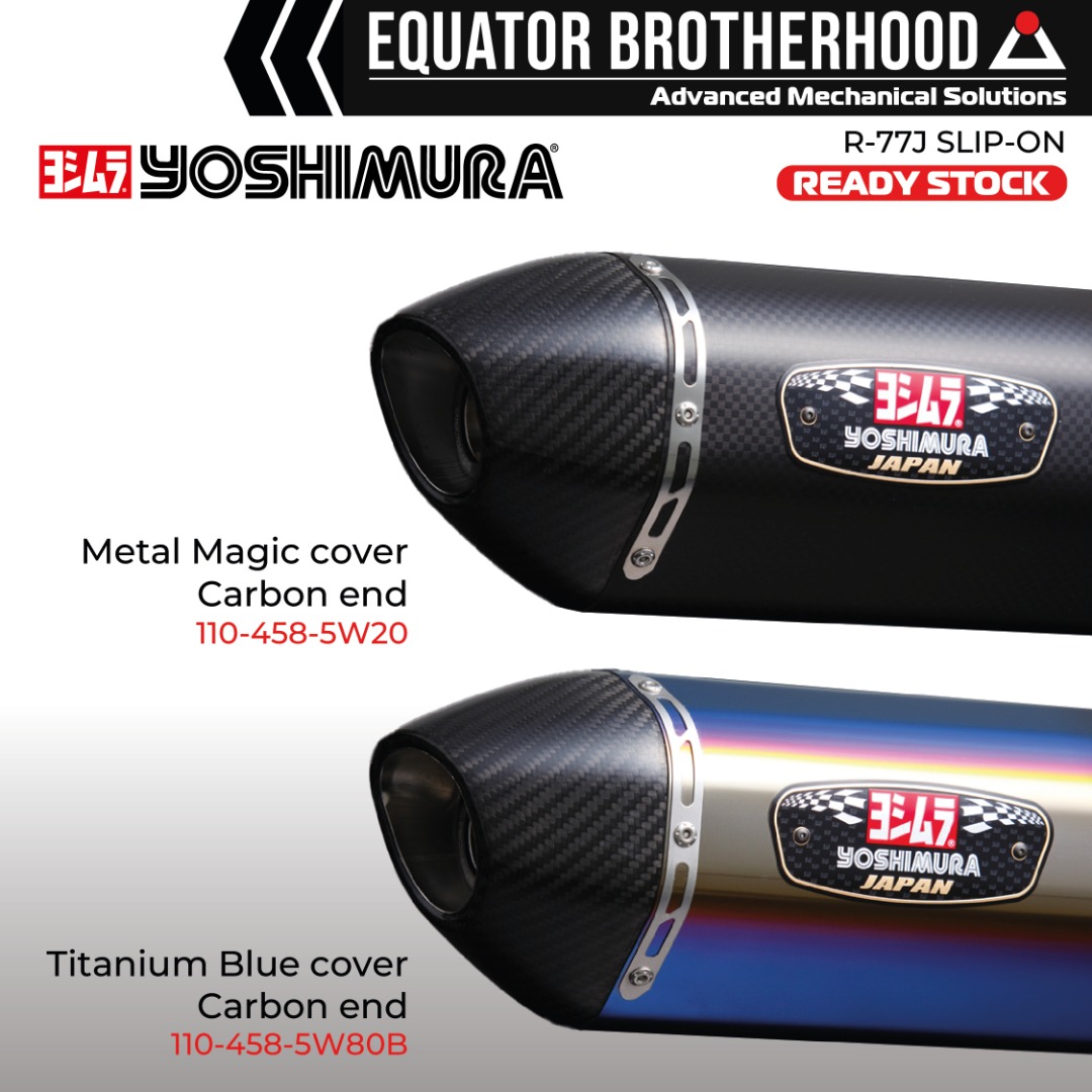 Yoshimura R77J Slipon Exhaust [READY STOCK PRICES VALID TILL END DEC 2023], Motorcycles