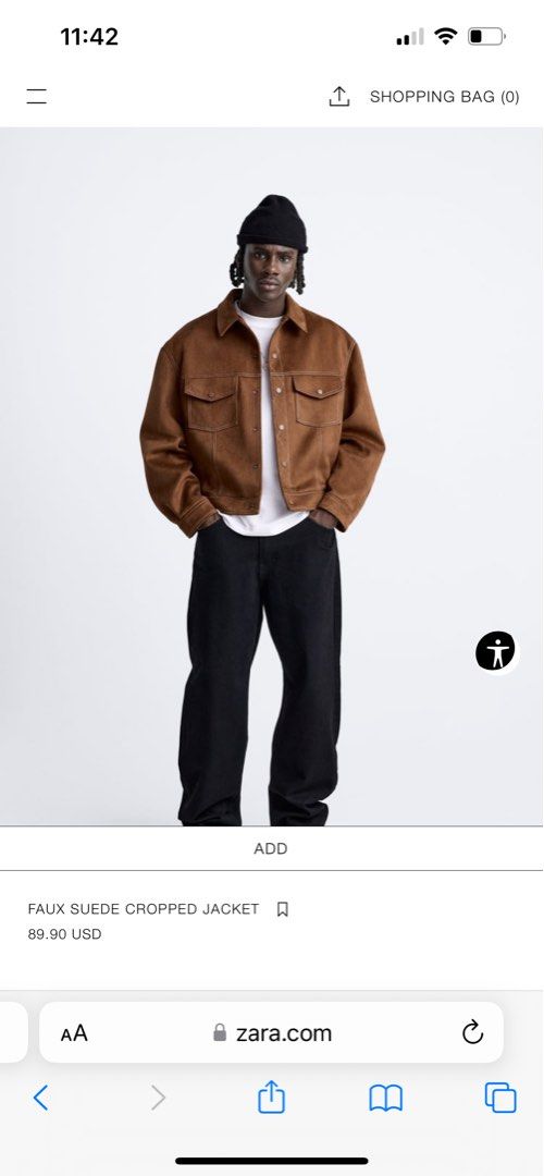 Tan cropped jacket hot sale