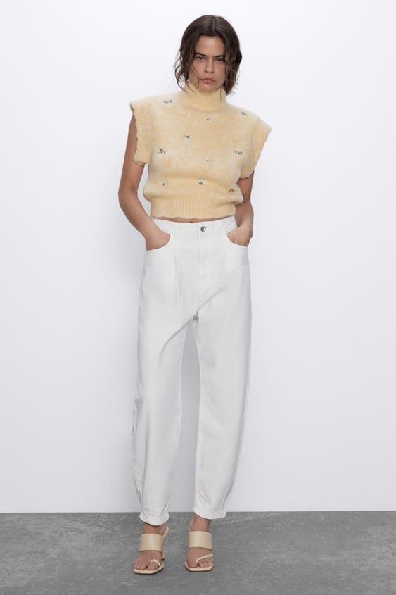 Zara slouchy on sale jeans with darts