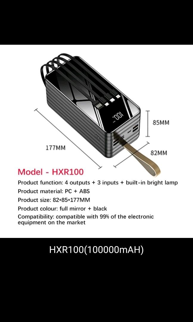 100000 mah powerbank, Mobile Phones & Gadgets, Mobile & Gadget ...