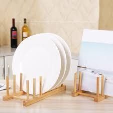 100 ORIGINAL IKEA OSTBIT Plate Holder Wooden Bamboo Rak Pinggan