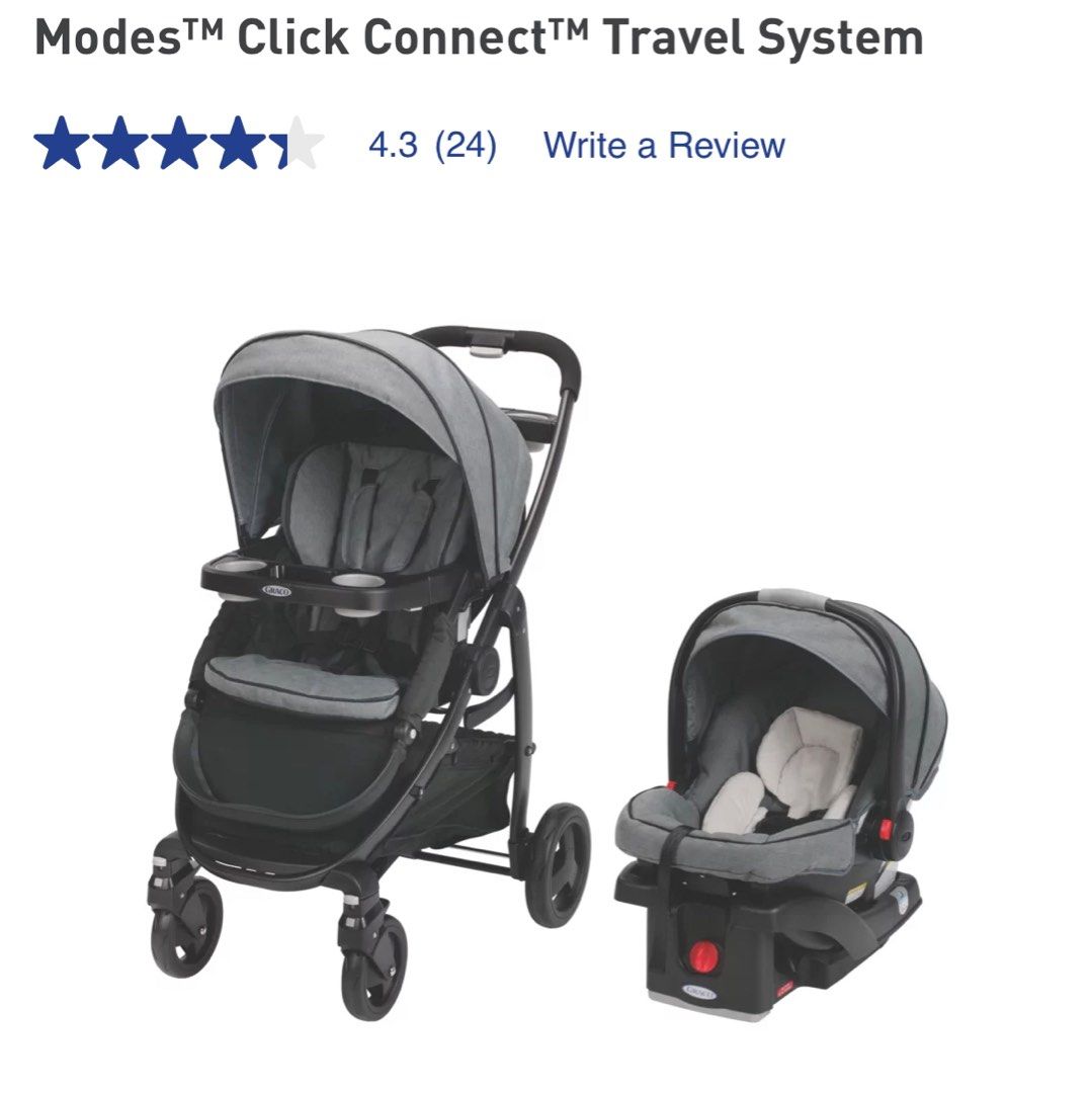 3in1 Graco Modes Click Connect Travel System Infant Stroller