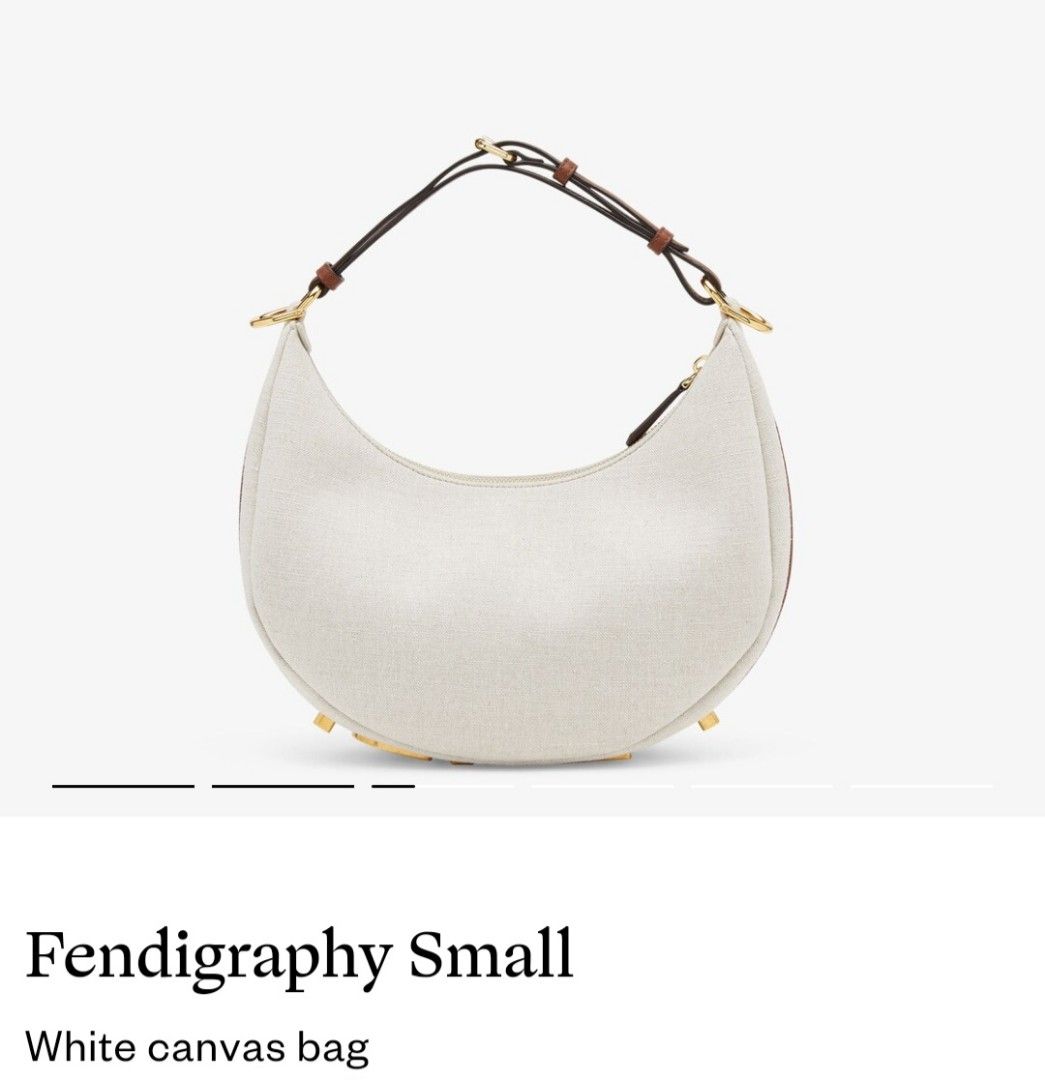 fendi white canvas bag