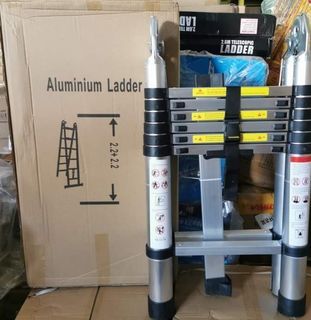 A Type Aluminum Telescopic Ladder, Capacity: 330 Kg, Size: 4.4 Meter (2.2+2.2 M)
