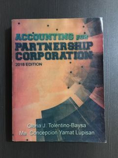 Accounting for Partnership and Corporation 2018 Edition