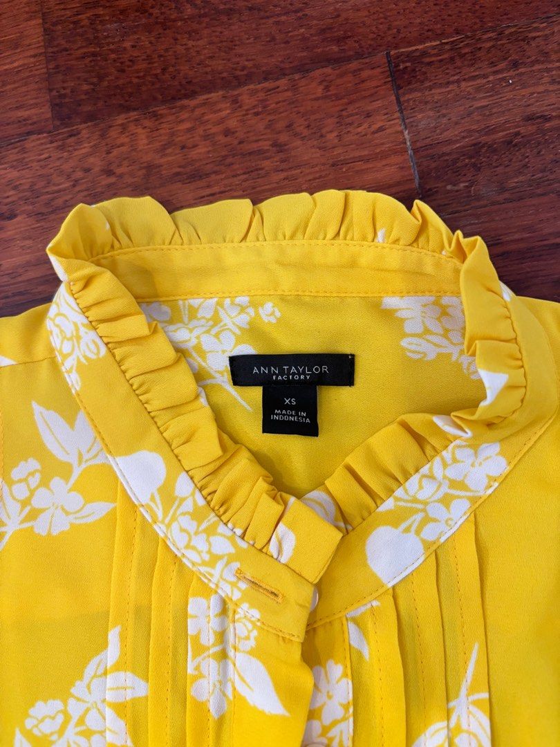 Ann taylor yellow blouse on sale