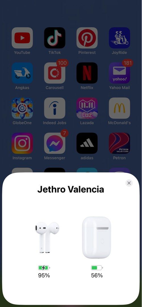 Apple airpods Gen 2 (Category: Earphones) located in Makati City. Submitted by robitusssinpapi (Listing ID 1267261523, Image 3). Description: Issue mircophone not working No box No other issue Legit original authentic.