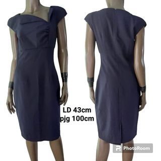 Ava & Aiden midi Navy Dress wd3