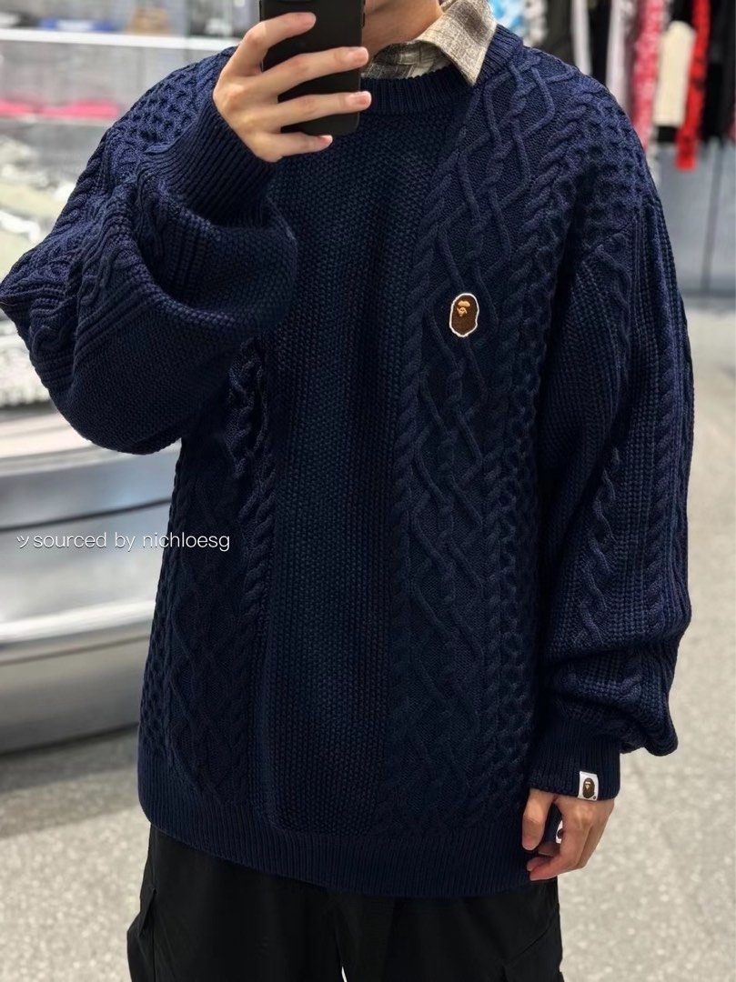 BAPE APE HEAD ONE POINT KNIT SWEATER