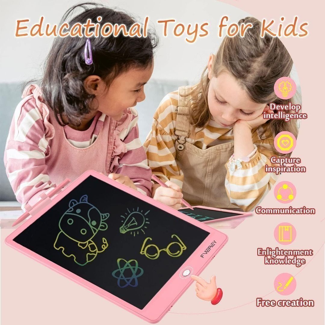 Toys Gifts for Boys Girls: LCD Drawing Board Erasable Writing Doodle Pad  Scribble Tablet Toddler Learning Educational Travel Toy Christmas Birthday