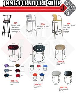 Barstool drafting chair + restaurant chair & table + office partition + locker cabinet