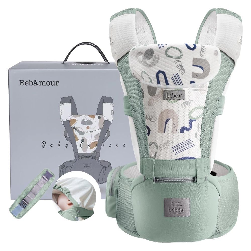 Baby Carrier Newborn to Toddler, Ergonomic 6-In-1 Baby Carrier with Hip  Seat Co