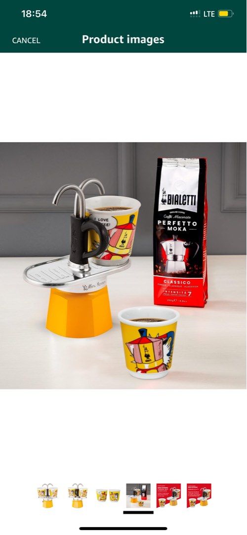  Bialetti - Mini Express Color: Moka Set includes Coffee Maker 2-Cup  (2.8 Oz) + 2 shot glasses, Red, Aluminium: Home & Kitchen