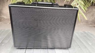 Black aluminum attache case or briefcase