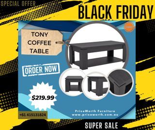 BLACK FRIDAY SALE!! BUY NOW!! BLACK COFFEE TABLE - GET YOURS NOW