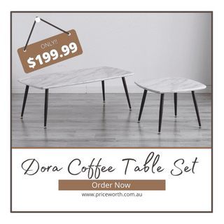 BLACK FRIDAY SALE!! DORA COFFEE TABLE SET!! RESERVE YOURS NOW!!!
