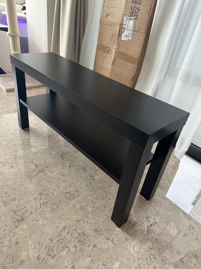 Black ikea shoe shelf / bench, Furniture & Home Living, Furniture