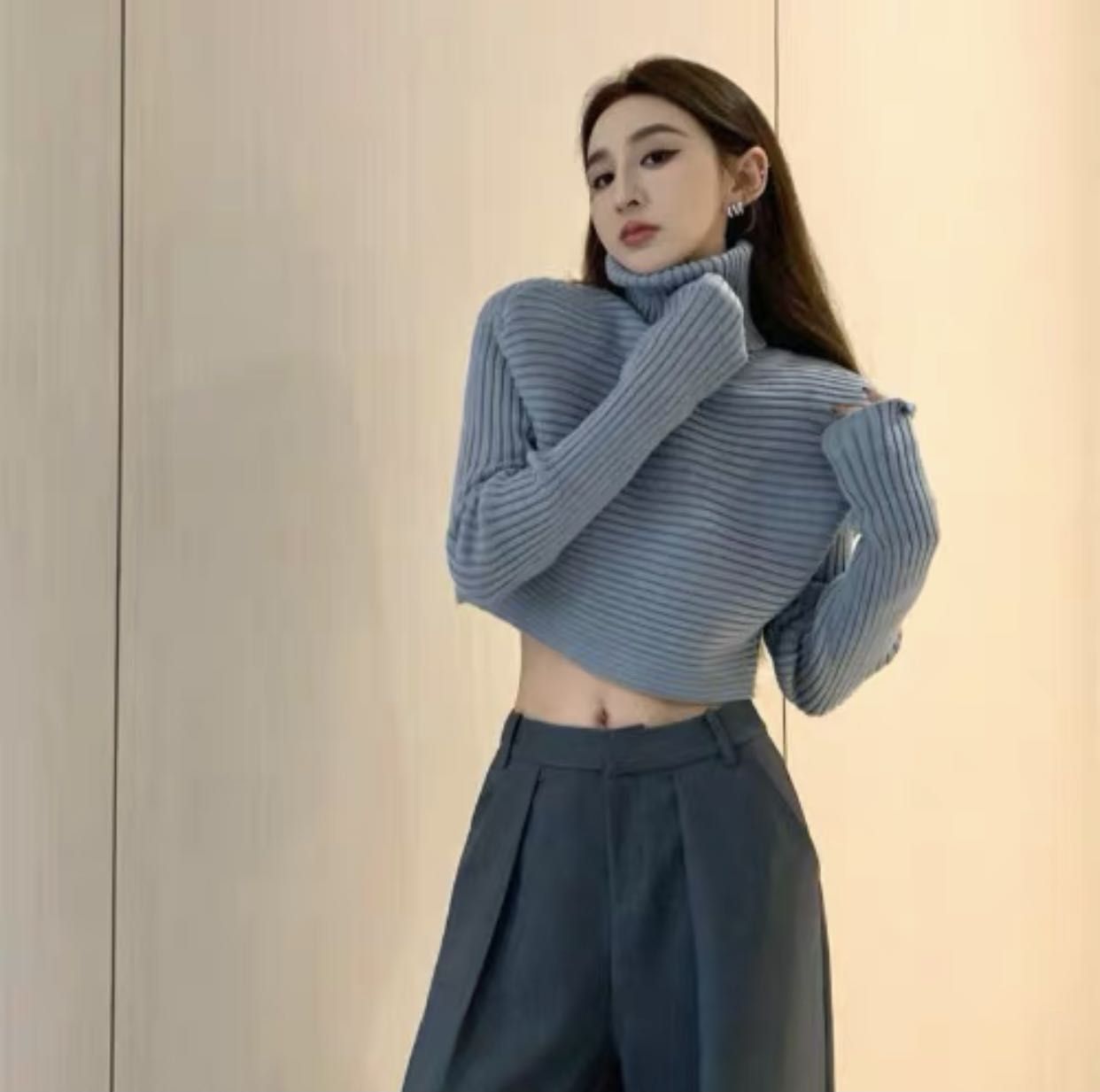 High neck winter tops sales