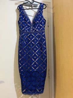 BNWT Size 8 Rodeo show duchess midi dress cobalt