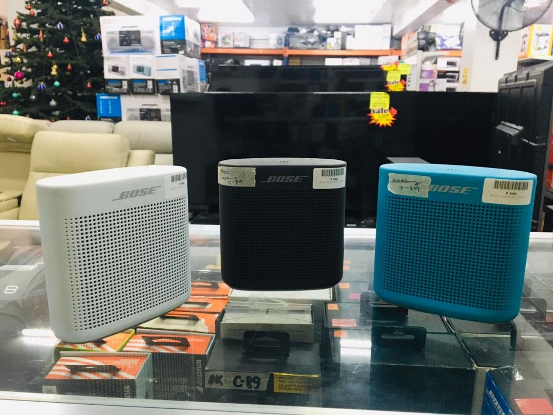 Bose Soundlink Color II Speaker (Category: Soundbars, Speakers & Amplifiers) located in Muntinlupa City. Submitted by aussie.surplustore (Listing ID 1267198419, Image 1). Description: Bose Soundlink Color II Speaker Surplus from Australia YES to Shopee Check out SHIP via lalamove PICK UP We are available online and thru our physical store located at: 👉RMT Muntinlupa For more info direct message or call me: ➡️Salestaff: Janine ➡️Number: 094809853