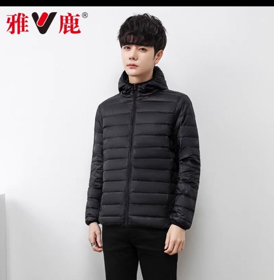 Mens black hotsell down jacket