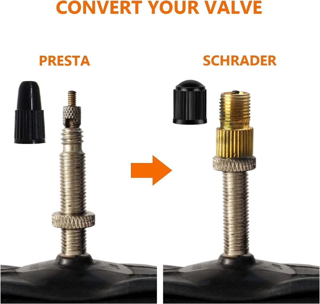 Air compressor clearance to presta valve