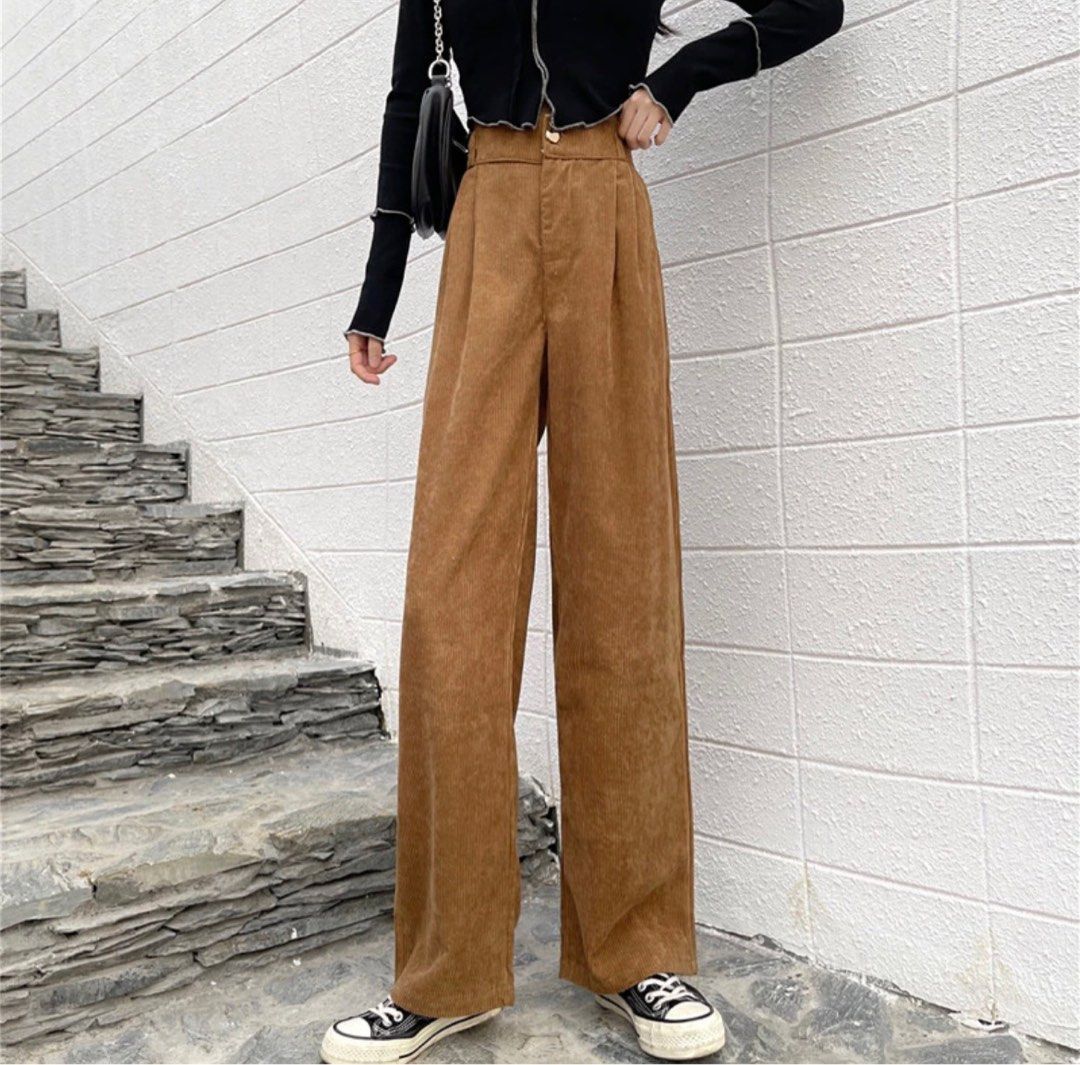 Casual top cord pants